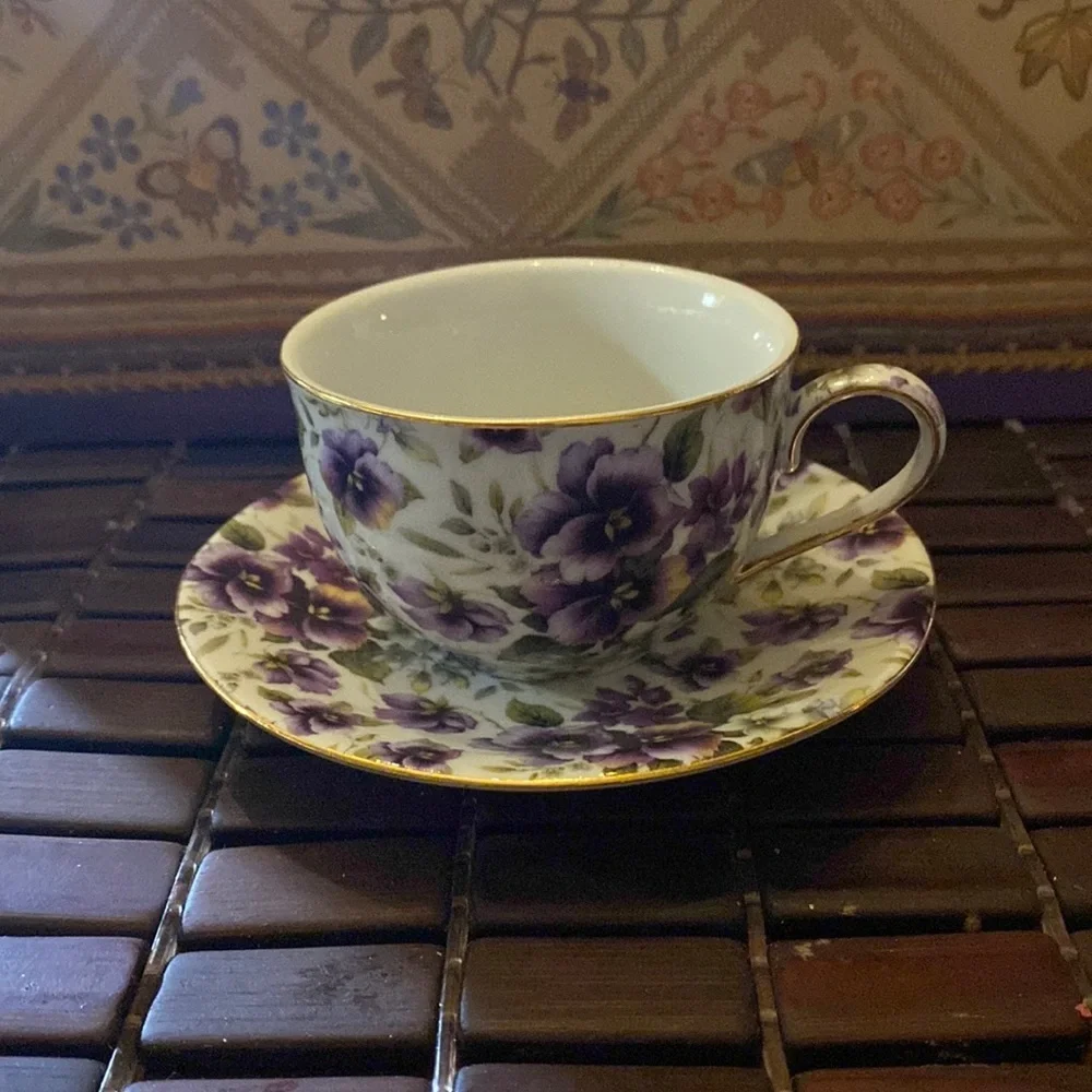 Formalities By Baum Bros Butterflies Tea Cup And Saucer Set Vintage